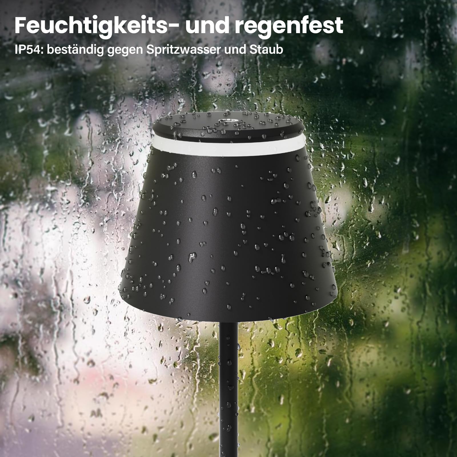 Neoglint Wiederaufladbare kabellose LED-Tischlampe, Nachttischlampe mit kabelloser Ladestation und Fernbedienung, Touch-Schreibtischlampe im modernen Design mit Timer – Schwarz