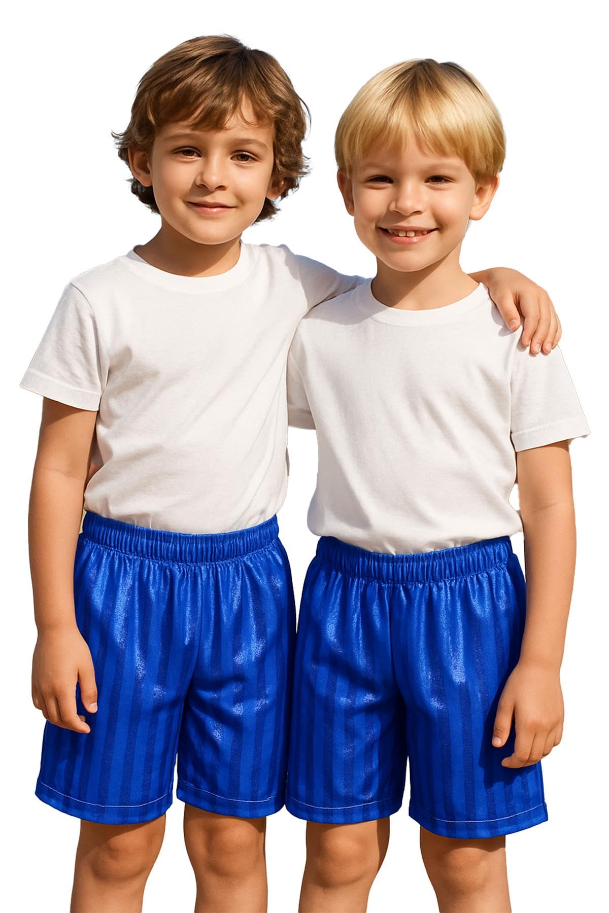 A2Z 4 Kids Shadow Stripe PE Shorts Pack of 2 Football Gym Sportswear Royal