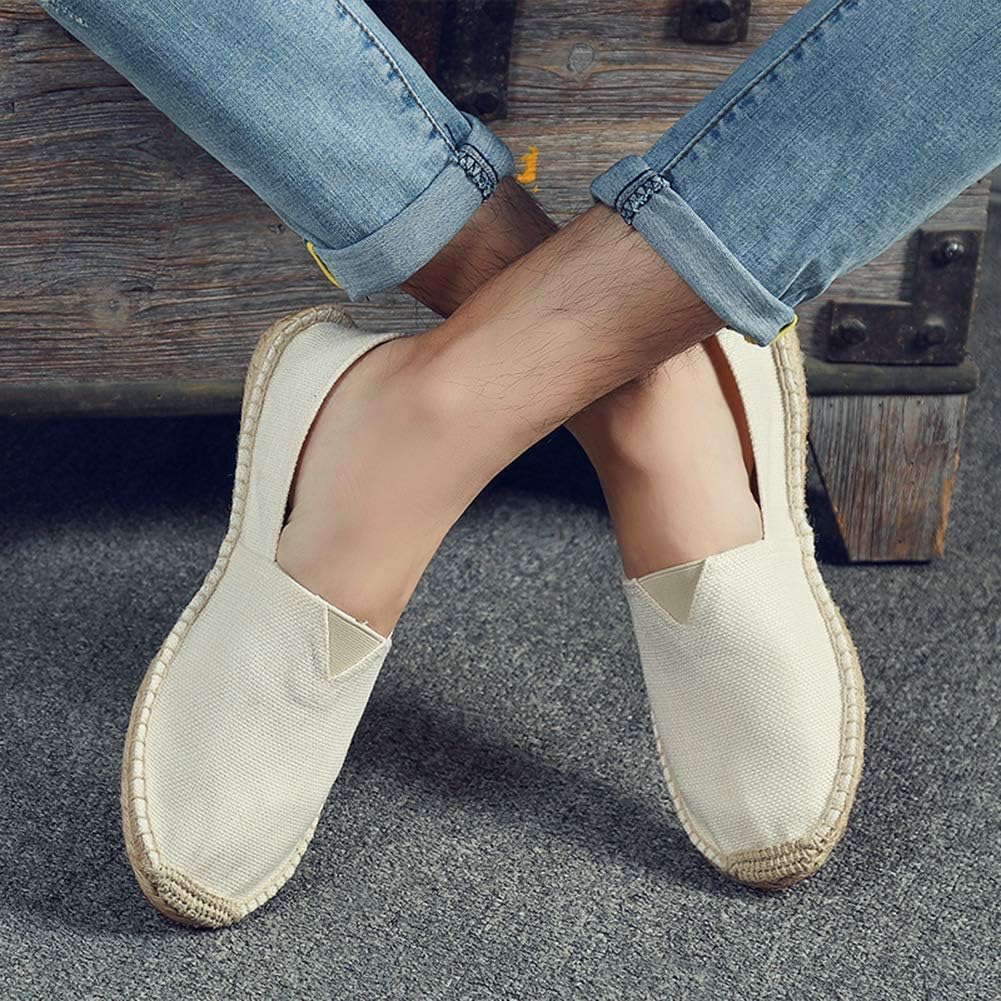 Unisex Espadrilles Flats Mens Womens Alpargata Breathable Slip On Canvas Shoes - Image 7
