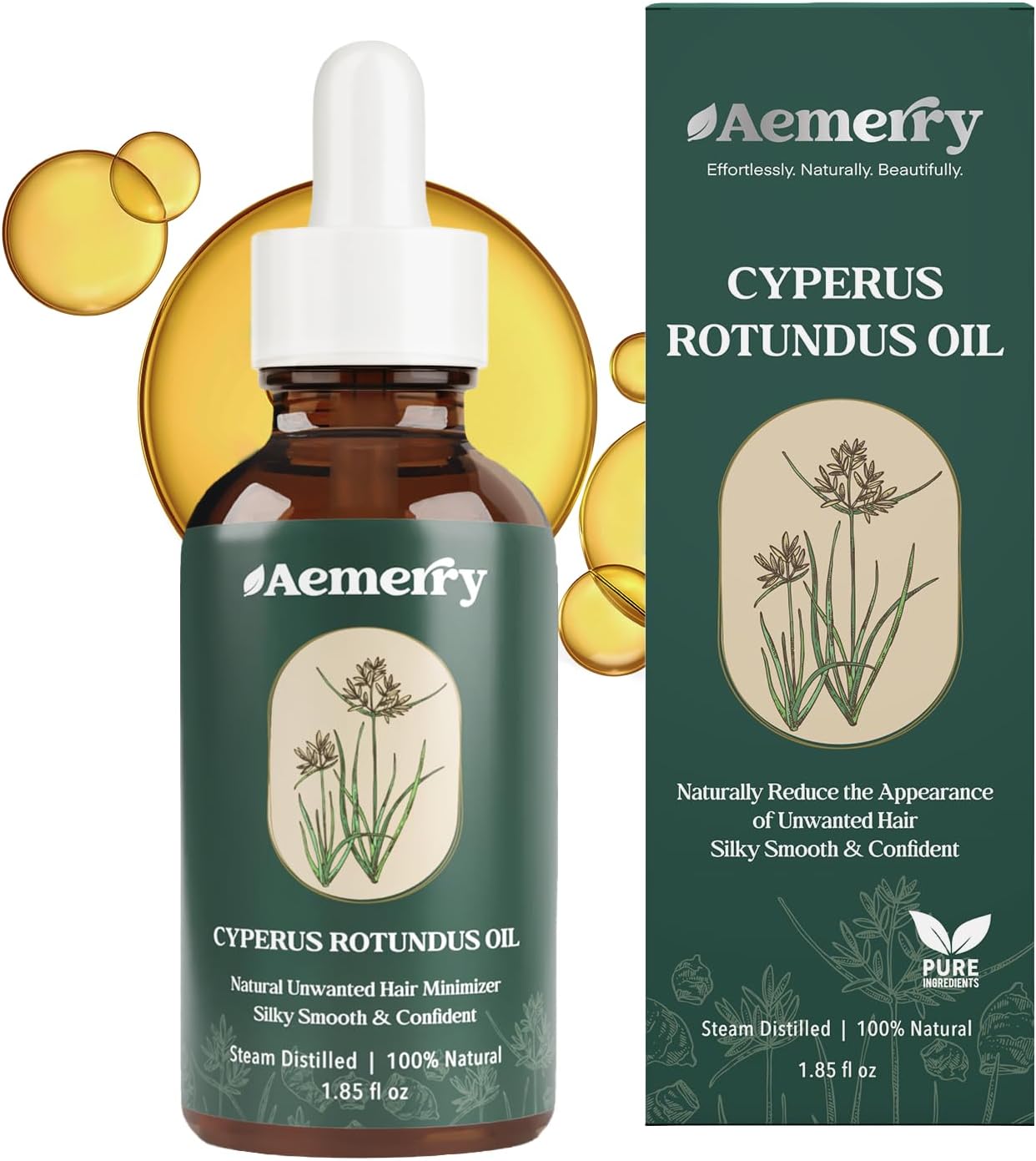 Cyperus Rotundus Oil, Natural Cyperus Rotundus Oil for Smooth Skin, Moisturizing & Soothing, Suit for All Skin Types. 1.85oz