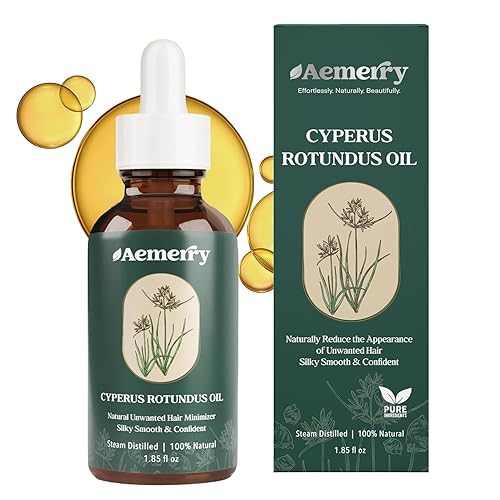 Aceite Cyperus Rotundus Aceite natural de Cyperus Rotundus para depilación, suero inhibidor puro del cabello, ralentiza y reduce el recrecimiento