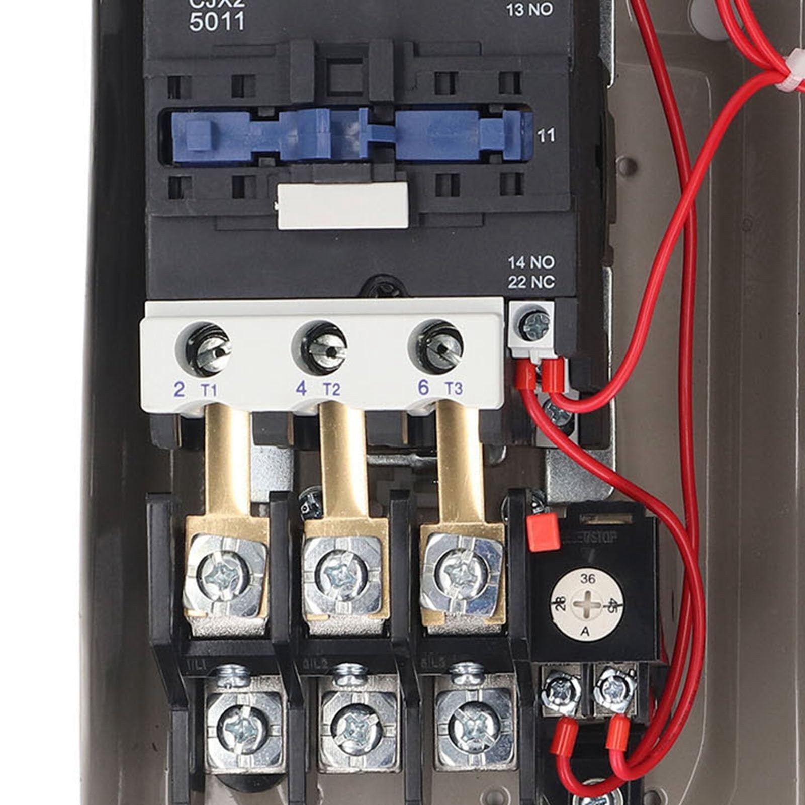 Interruptor de Control de Arranque de Motor Eléctrico de 11 KW, Arrancador de Motor Magnético de Alto Rendimiento 380 V, Trifásico, para Fábricas y Hogares, Hierro