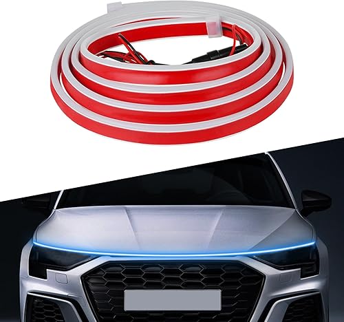 Miniatura 1 de Tira de luces LED para capó de automóvil, luz LED de circulación diurna para automóvil, luces decorativas LED de rejilla central, impermeable,