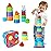iPlay, iLearn Baby Stacking Toys, Toddler Nesting Stack Cups, Infant Stackable Block, Kids Sorting Game W/Shape Sorter for Sand Bath, Birthday Gift for 12 18 24 Month 1 2 3 Year Old Boys Girls
