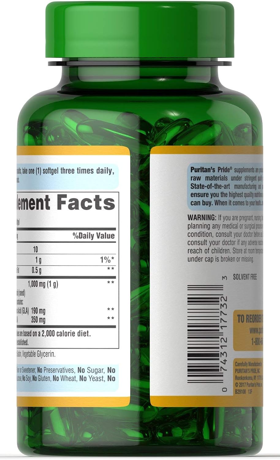 Puritan's Pride Borage Oil, 1 Gram