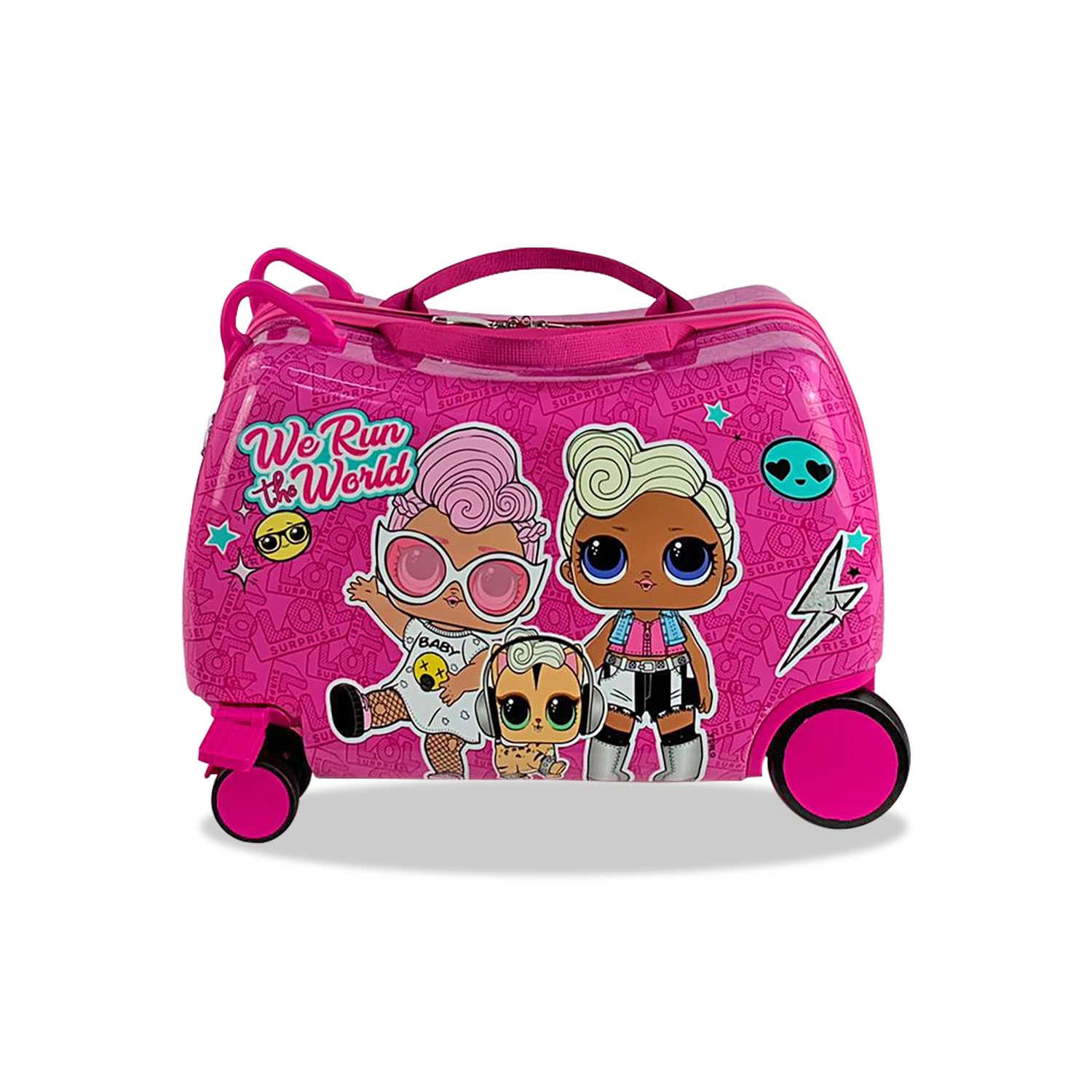 E PLUS MTrolley suitcase for girls LOL Surprise rigid spinner hand luggage 5336, fuchsia, Taglia Unica, One Size