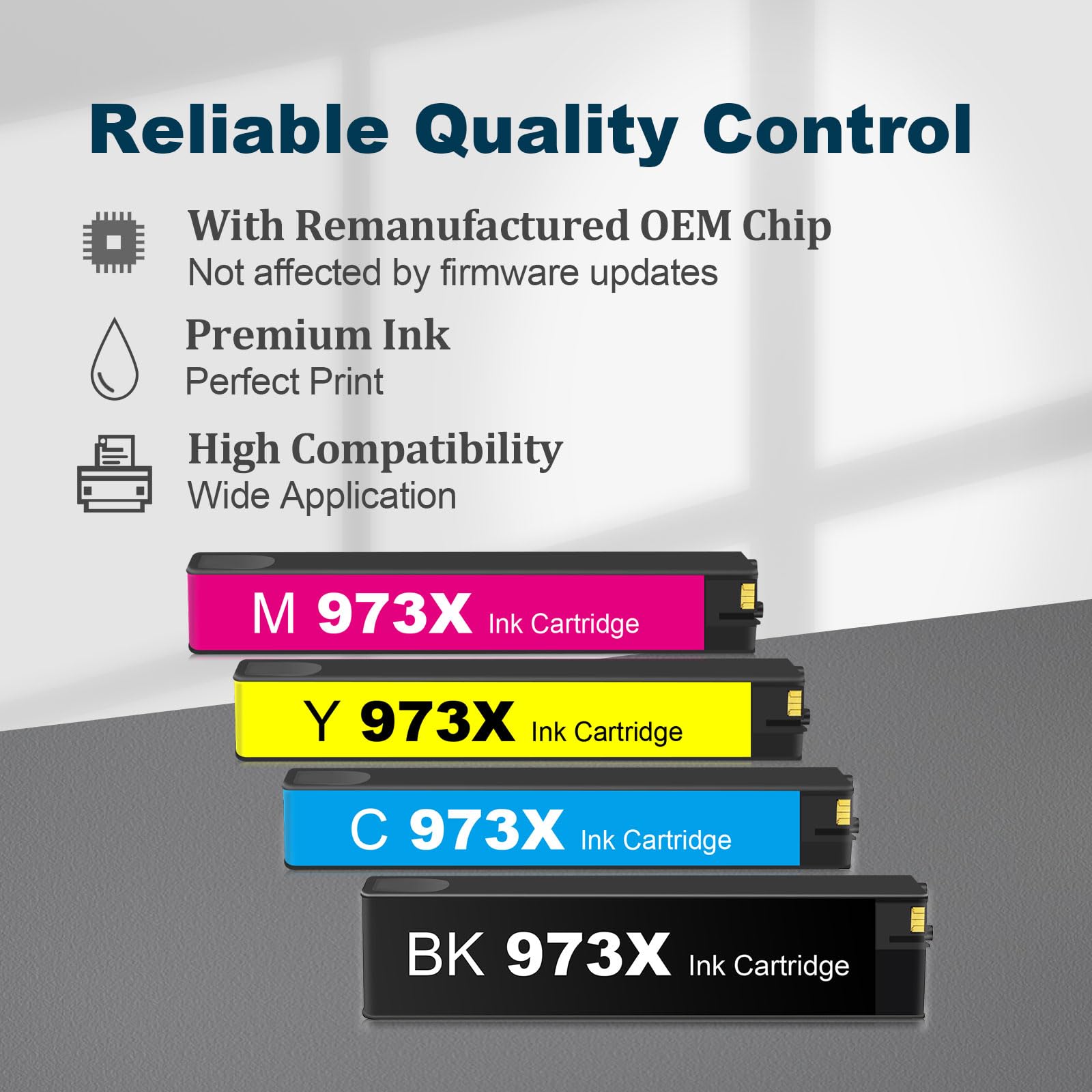 Cartuchos de tinta 973X 973XL de repuesto para HP, compatible con PageWide Pro 452dw 452dn 552dw 477dw 477dn 577dw 577z 452dwt 477dwt P55250dw P55750dw impresora MFP 47750dw Pack (Negro Cy) en
