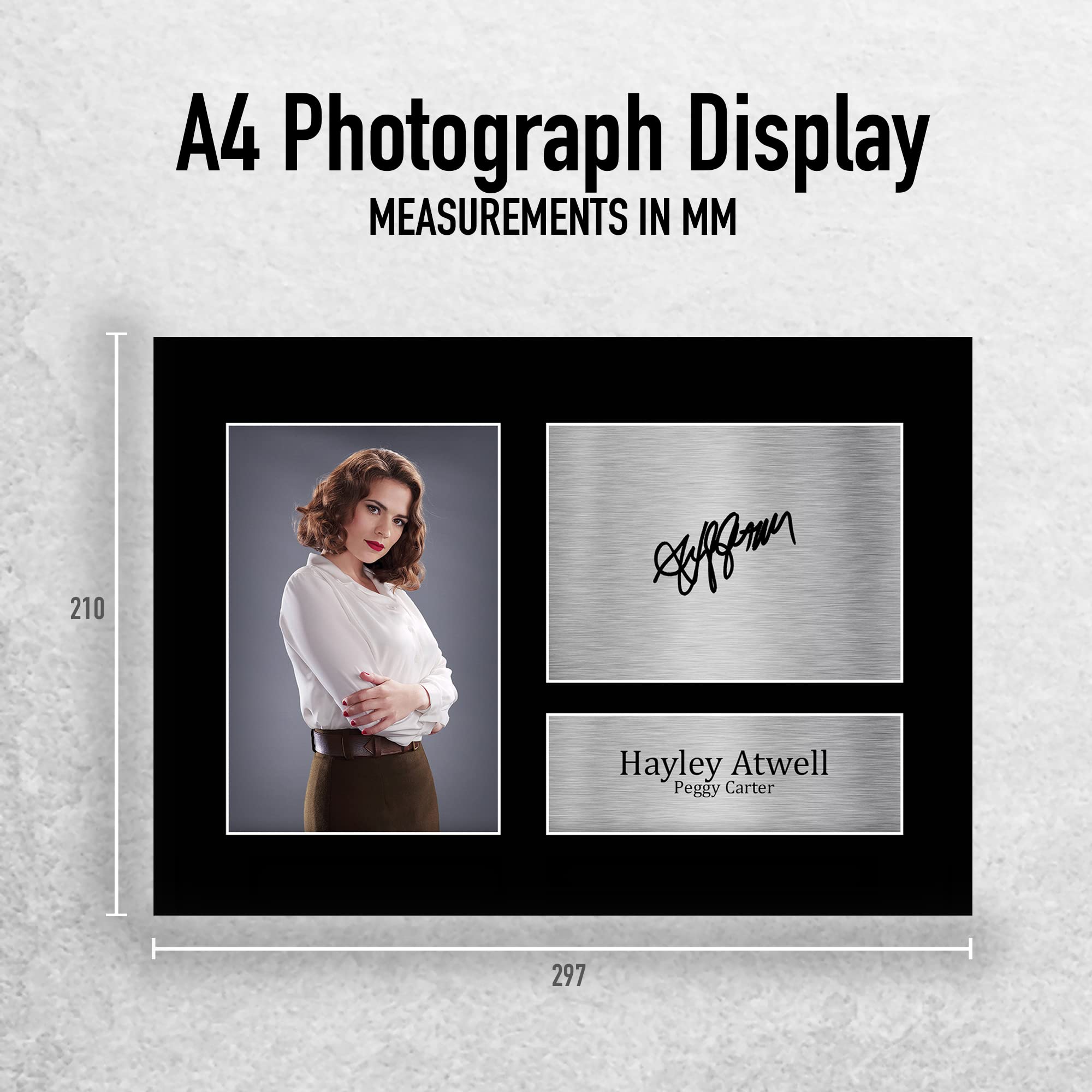 HWC Trading A4 Hayley Atwell Captain America Peggy Carter Regali Stampati Autografo Firmato Immagine Per Gli Appassionati Di Memorabilia Di Film - A4