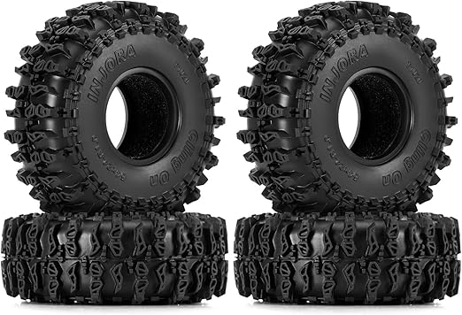 INJORA S5 1.0" Cling On Tires 64 * 24mm for TRX4M SCX24 1/18 1/24 RC Crawlers Upgrade