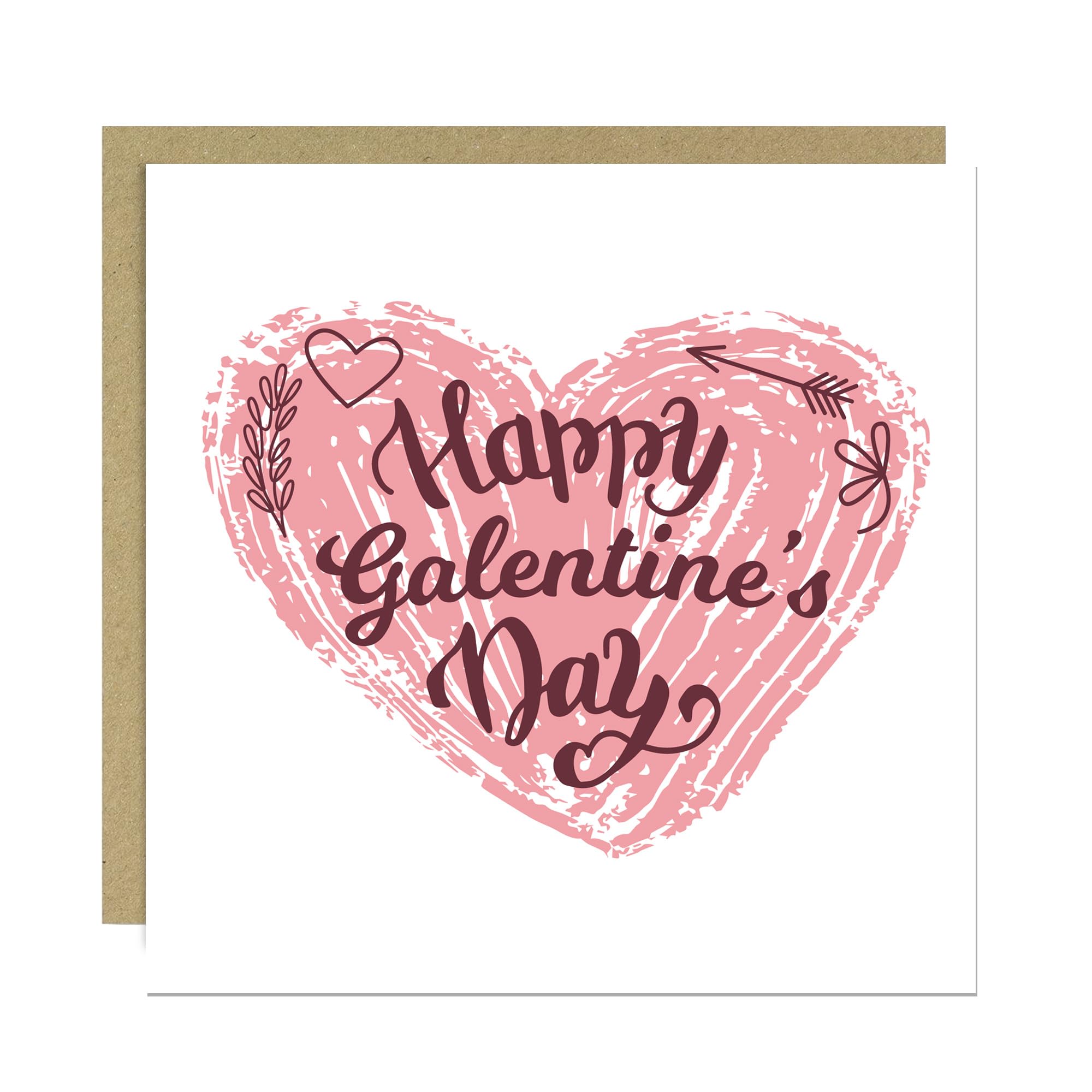 RED OCEAN Valentines Day Cards For Best Friend, Happy Galentines Day Card, Galentines Day Card For Friend, Valentines Day Card For Women Her, 14x14 Card With Envelope