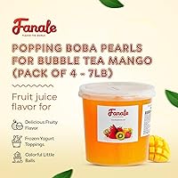 Vista 87 de Fanale Perlas de Boba Reventadoras de Fresa y Mango, Veganas, Sin OMG, Sin Gluten, Sin Grasa, Perfectas para Té de Burbujas, Batidos, Helados