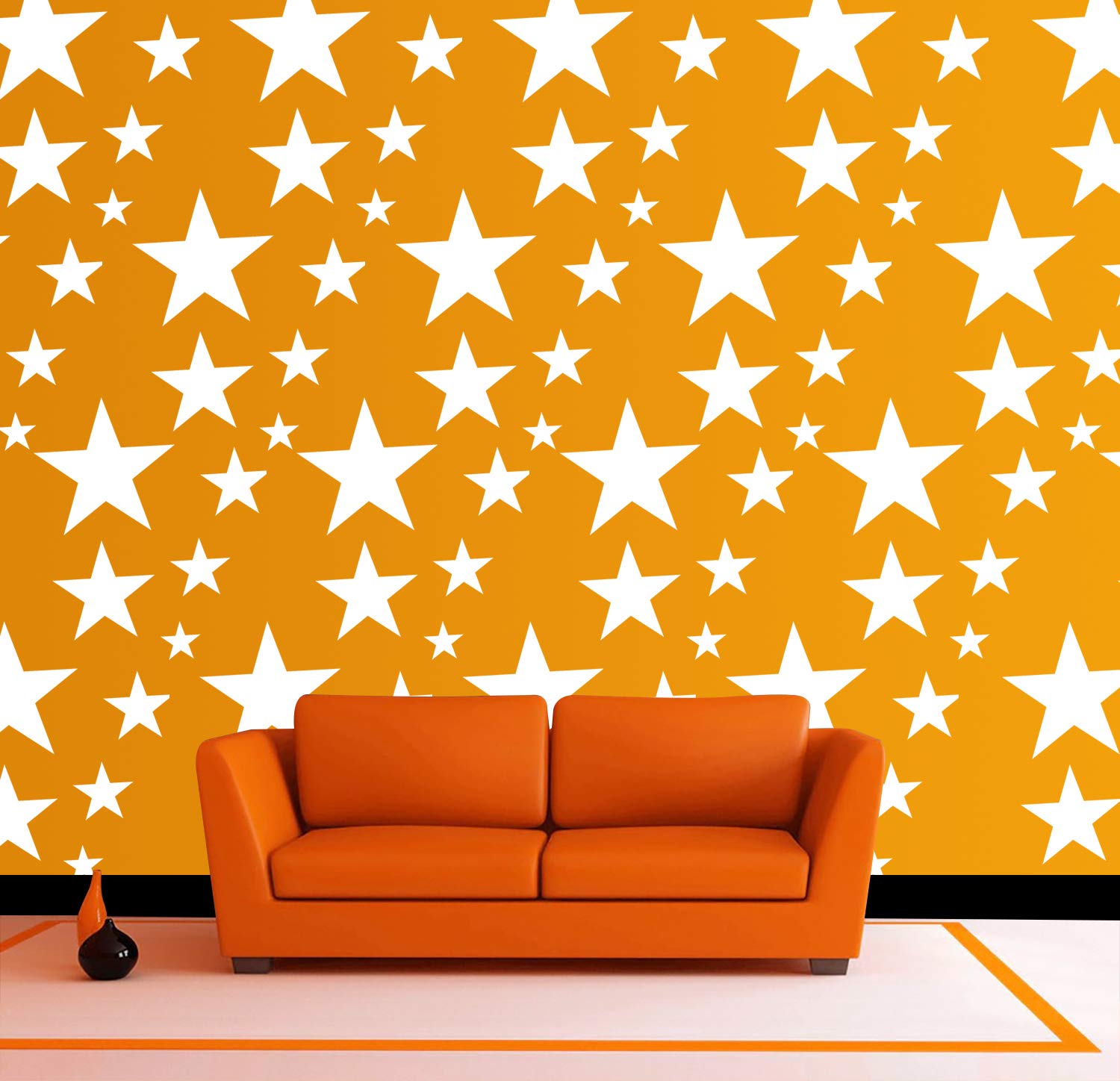 DECORNOW Star Effect Reusable DIY Wall Stencil Painting, Suitable for