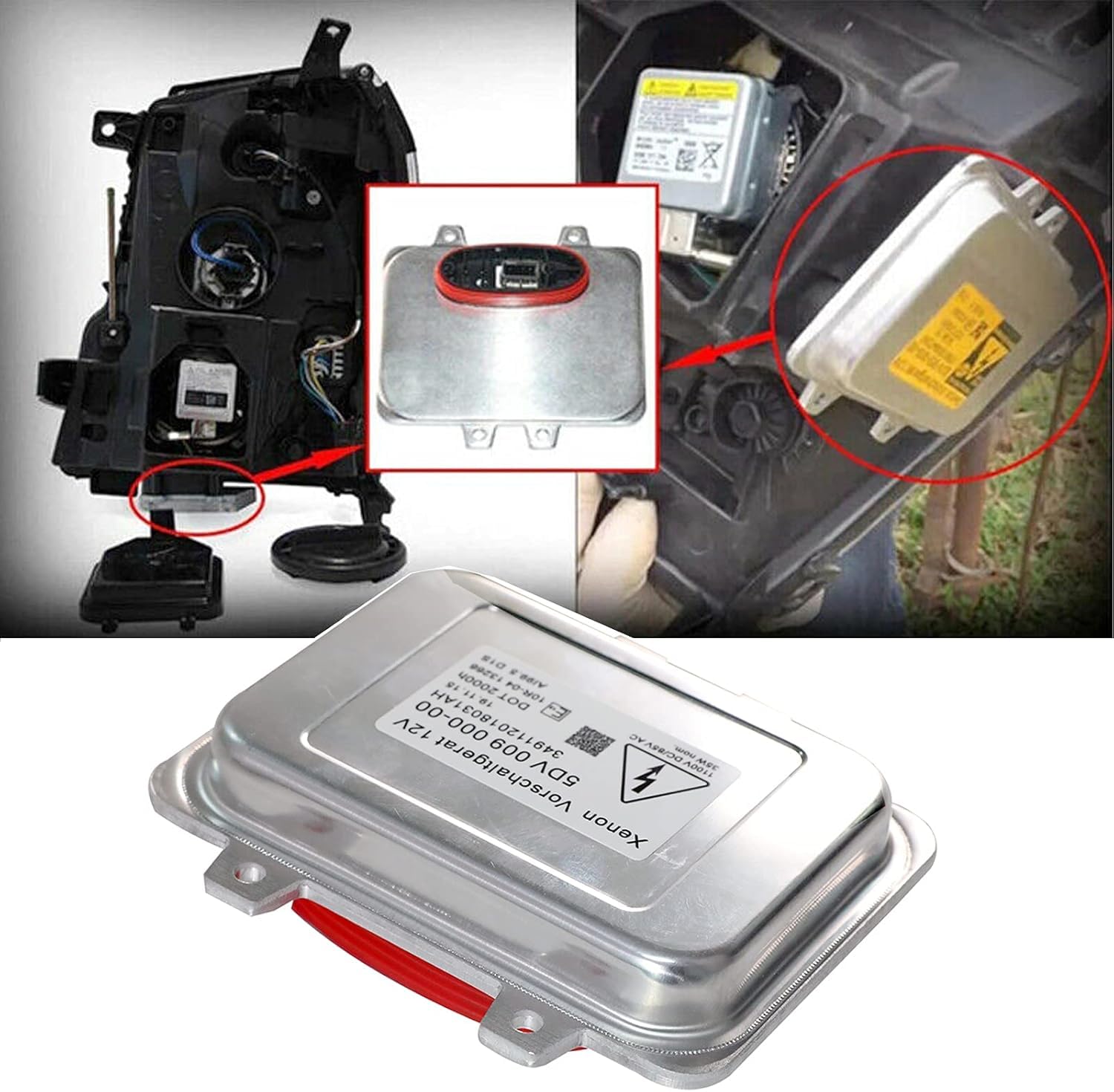 5DV00900000 Balasto de xenón HID Unidad de control del faro Unidad de control del balasto Recambio para E60 E61 E65 E66 E67 Golf 6 Golf 5 Plus Sprinter CLK350 CLK55 CLK500 G500 63126937223 5M0 907391