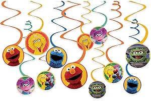 Sesame Street Birthday Party Decorations: Spiral Hanging Decor
