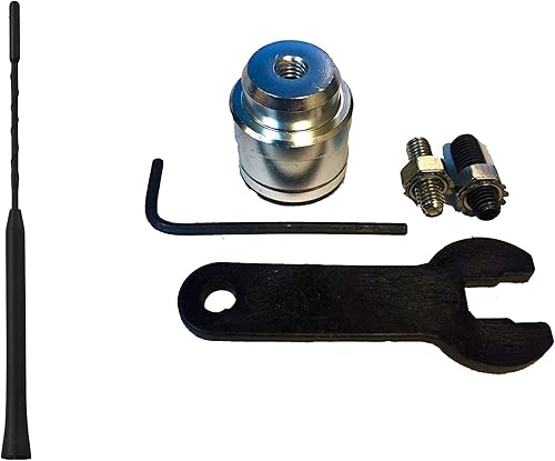 Kit de reparación de base de antena de radio de 9 pulgadas MAST Black + para automóviles y camiones GMC Chevy y Buick Cadillac