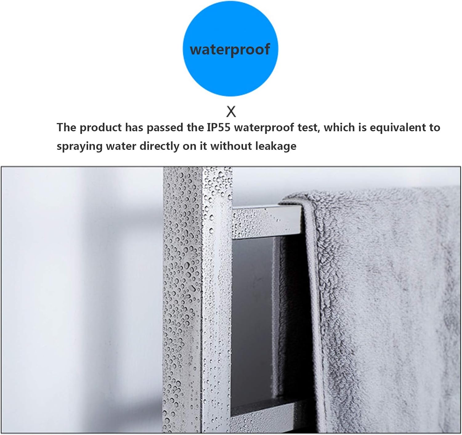 Bathroom Towel Warmer with Timer,Electric Stainless Steel Heated Towel Rack Drying Rack,Wall-Mounted Waterproof Electric Heated Towel Rail Radiator