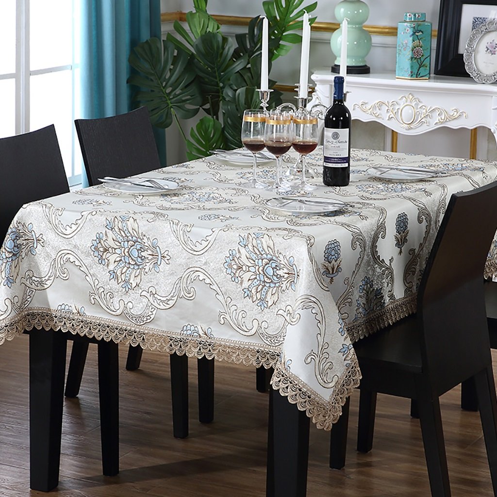 Nappe rectangle de haute qualité avec dentelle élégante pour salon
