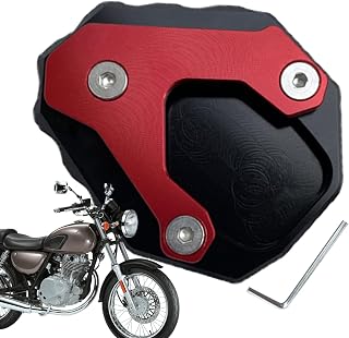 Motorcycle Kickstand Shoe | Placa Accessory, soporte lateral para accesorios de base anti-Slip Design for Camping Touring Parking Grass