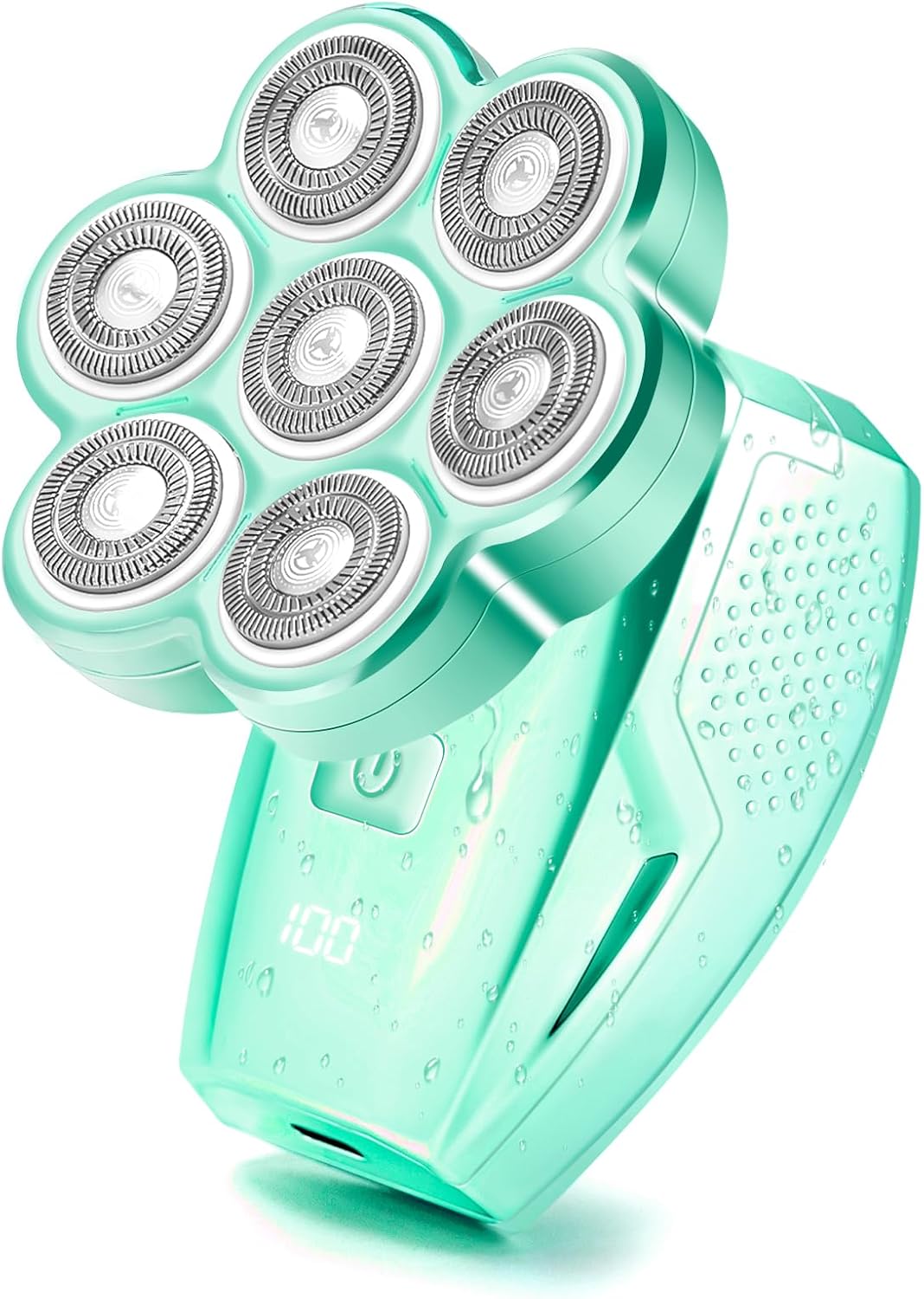 Electric Razors for Women Legs: 120min Long Time Use Rechargeable Body Shaver - Waterproof Wet Dry Hair Remover - Trimmer for Lady Face Public (Mint Green, M)