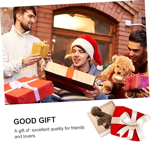 Miniatura 6 de Artibetter 3 piezas de muñeca de ardilla de escritorio, ardilla de Navidad, decoración de ardilla, estatua de ardilla, muñecas en miniatura, figura