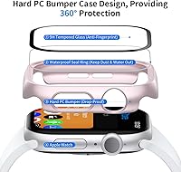 Vista 29 de 6 Pack Case with Tempered Glass Screen Protector for Apple Watch Series 9/8/7 45mm, Ultra-Thin Scratch Resistant Full Protective Hard PC Bumper
