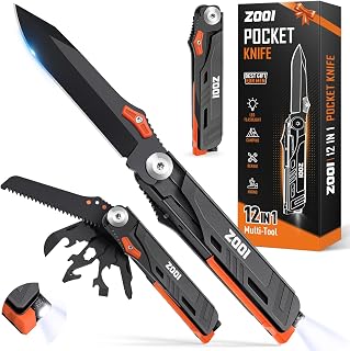 ZOOI Stocking Stuffers for Men Adults, Pocket Multitool Gifts for Men Dad Him, Mens Stocking Stuffers, Mens Christmas Dad Gifts, White Elephant Gift for Adults, Pocket Tools for Fishing Camping Gear