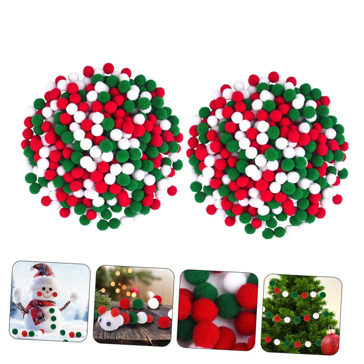 Cabilock 3 Set Decorazioni Natalizie Pompon Ornamenti Palline Decorazioni Per L'Albero Di Natale Decorazioni Per Feste Decorazioni Natalizie In Feltro Mini Palline Di 2000 pezzi * 3