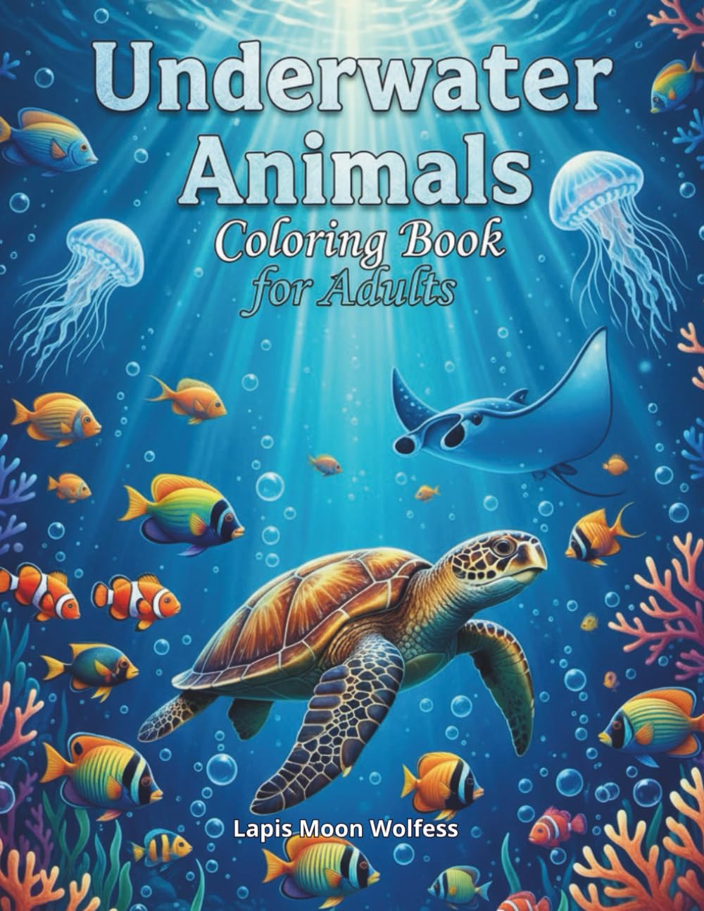 Underwater Animals Coloring Book for Adults: Relaxing Sea Life Illustrations for Stress Relief and Mindfulness