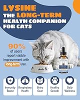 Vista 4 de Lisina para gatos – 2 paquetes de gotas de lisina para gatos – Tratamiento de estornudos, alivio nasal – Infección respiratoria superior felina