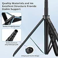 Vista 5 de ATUMTEK Trípode para selfie stick de 51 pulgadas, soporte extensible todo en uno con control remoto Bluetooth, rotación de 360° para iPhone y Negro