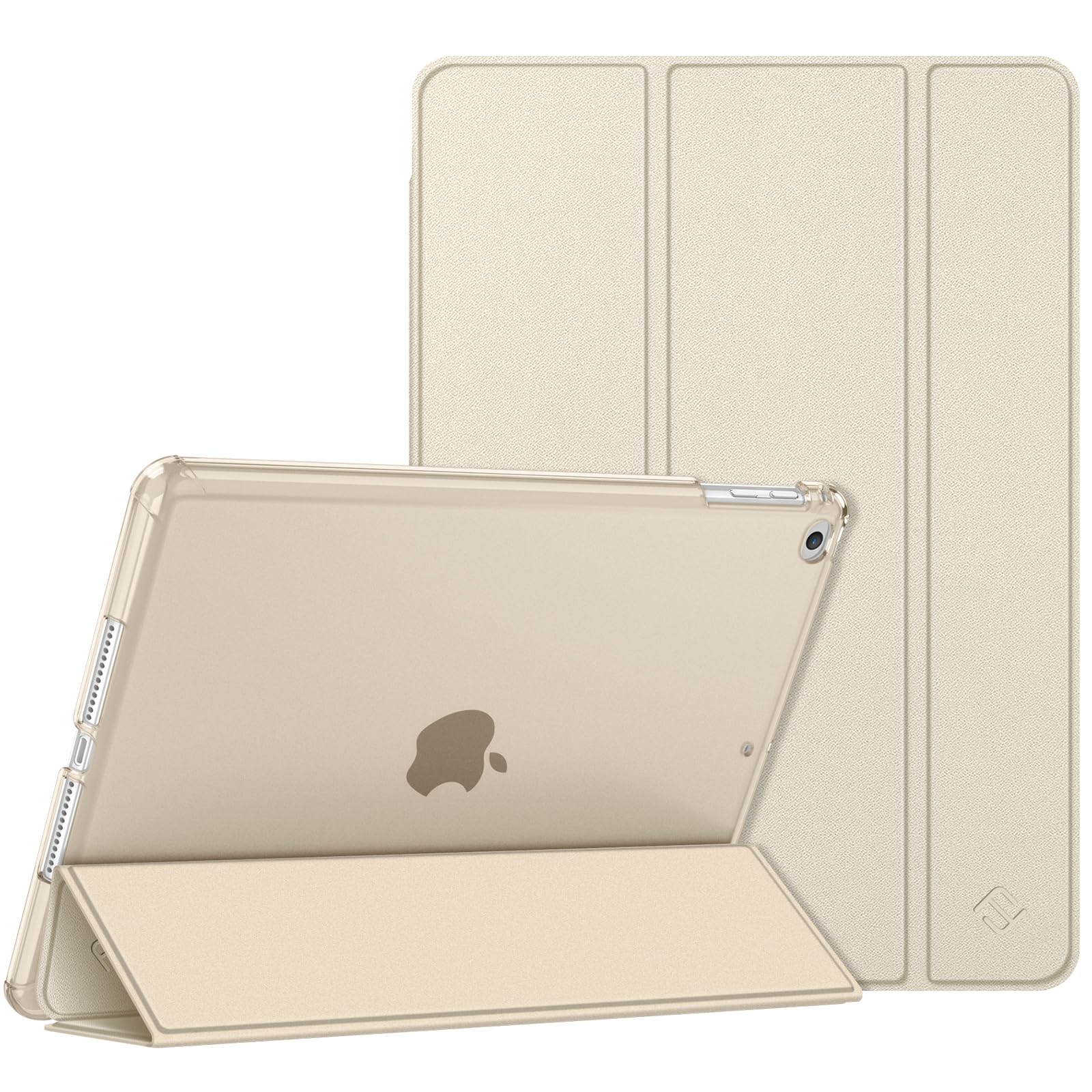 Fintie Hülle für iPad Air 2 (2014 Modell) / iPad Air (2013 Modell) - Ultradünne Superleicht Schutzhülle mit Transparenter Rückseite Abdeckung mit Auto Schlaf/Wach Funktion, Champagner Gold