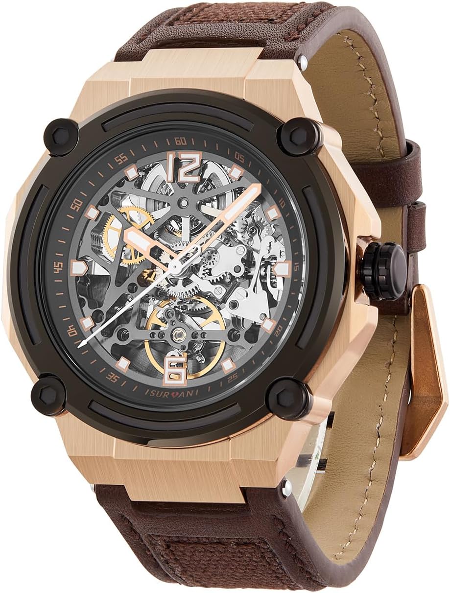 Men’s Luxury Automatic Mechanical Skeleton Watch, 47mm