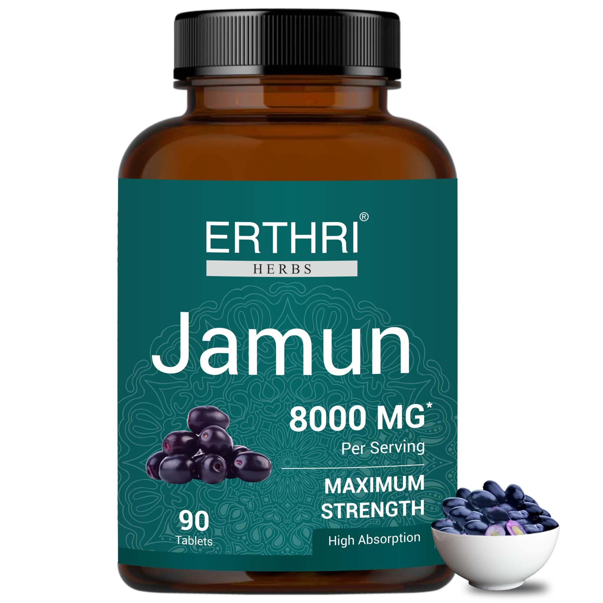See full amazon price history chart for ERTHRI Jamun Tablet - 8000mg, 90 tablets |100% Pure Extracts| ERTHRI Jamun Tablet - 8000mg, 90 tablets |100% Pure Extracts| (B0D1KMPMN1) Amazon Price History, Amazon Price Tracker