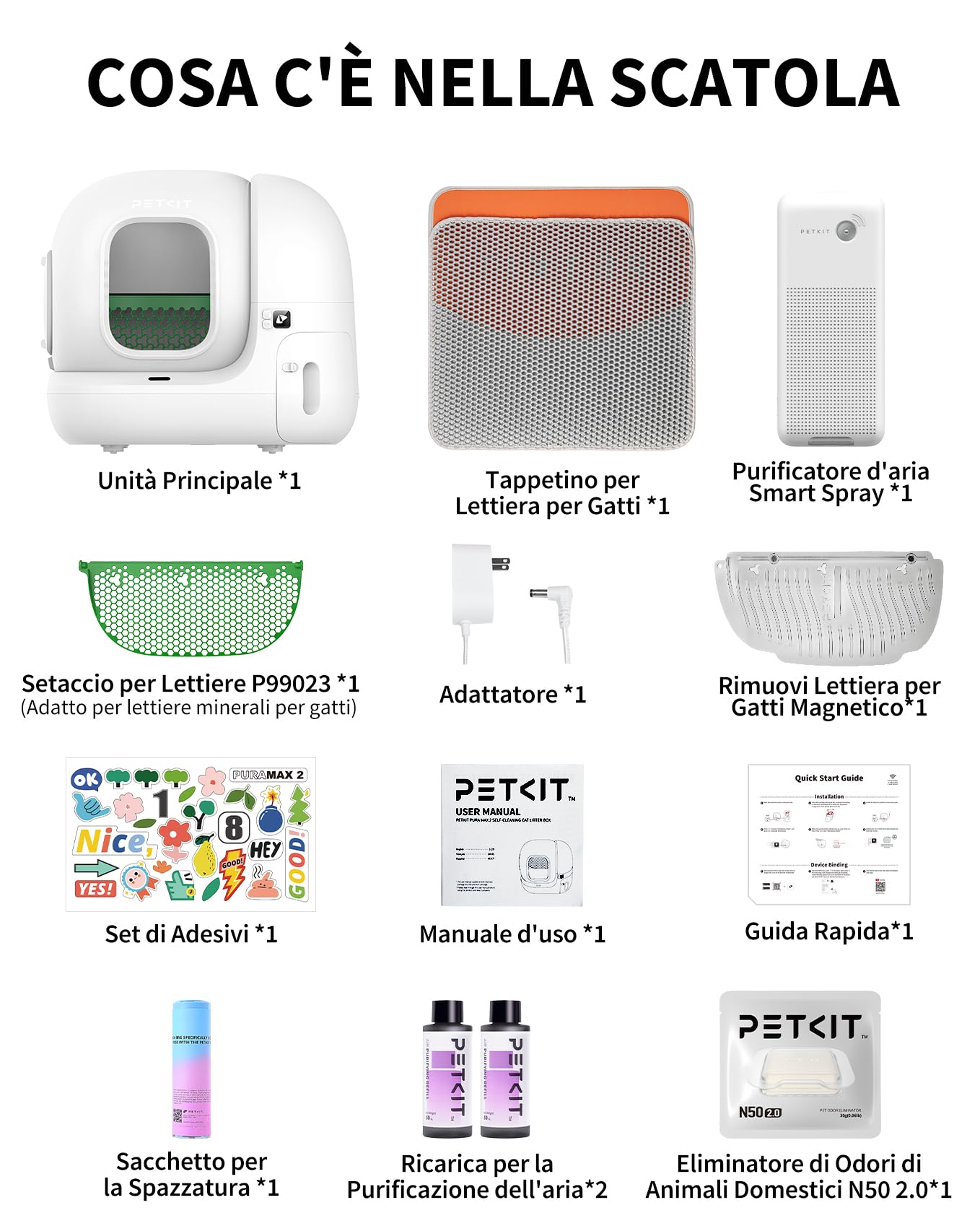 PETKIT Pura Max 2 Lettiera Gatto Autopulente, Lettiera Automatica per Gatti,XSecure,Antiodore,Capacità Massima 76L,Controllo APP per Più Gatti