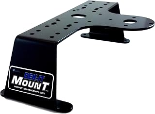 Fish Finder and GPS Puck Deck Mount by PROcise Outdoors, Marine-Grade Aluminum Boat Electronics Bracket, Heavy Duty Universal Bass Boat Graph Setup, Flat 0.0 Degree Style, GPS Black Finish