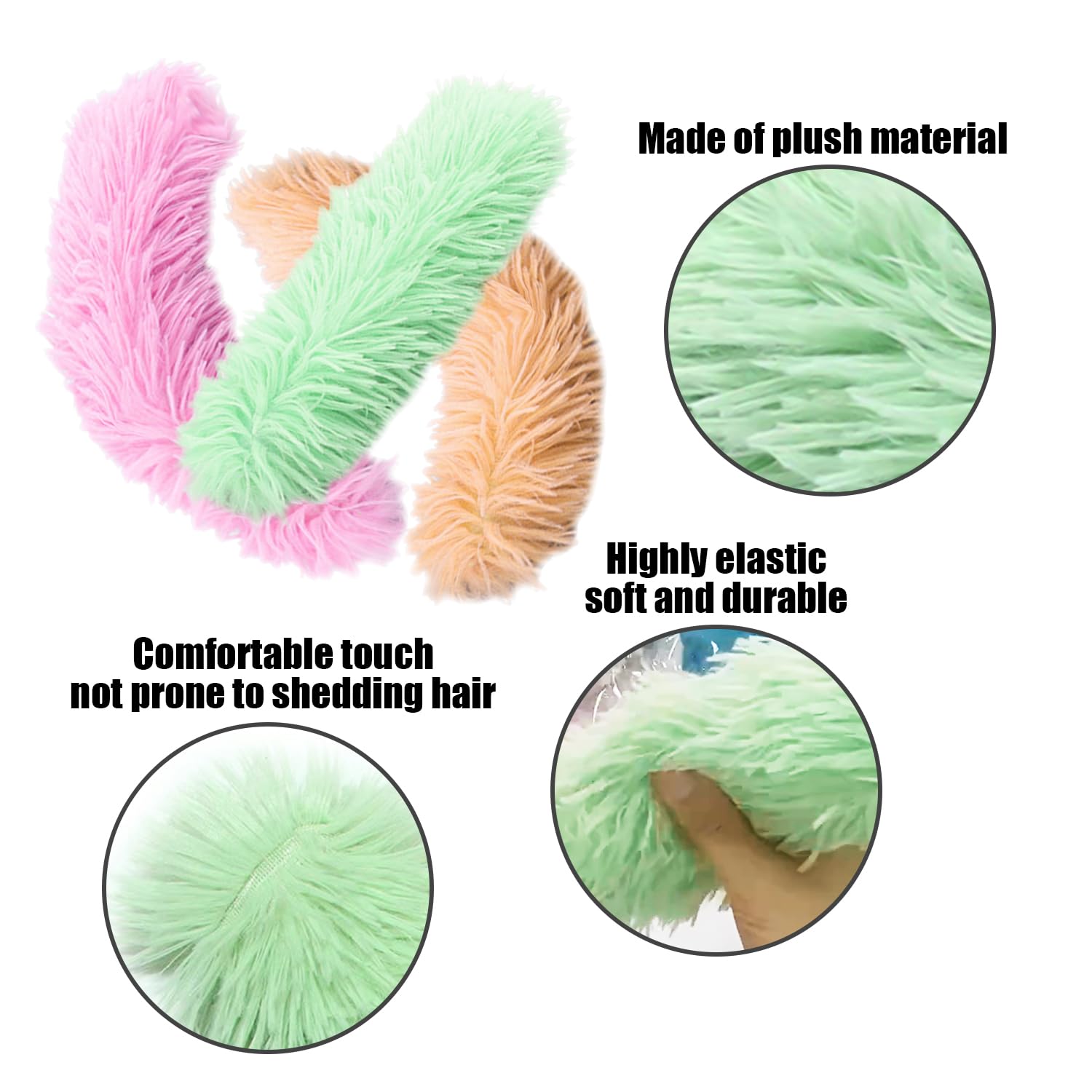XMNIVATE 3 Pieces Of Cat Plush Toys, 1 Piece Of Funny Cat Rope, Pet Interactive Toys - Image 3