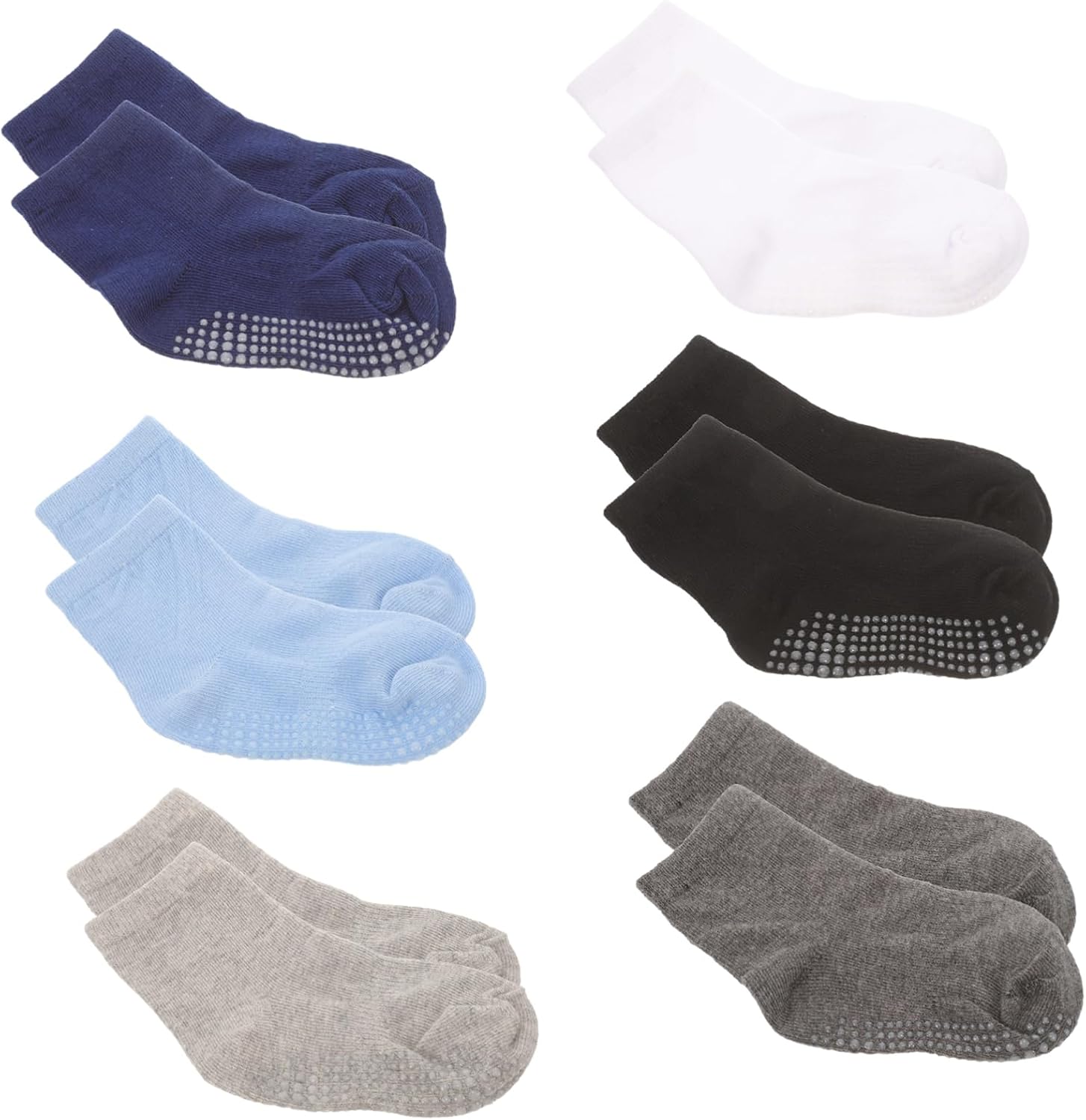 LIFKOME Cute Kids Socks Set 6 Pairs Toddler Socks Boys Girls Cotton Newborn to 5 Years Old