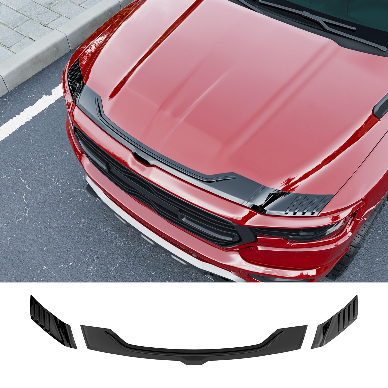Hood Deflector Compatible with 2019-2026 Dodge Ram 1500