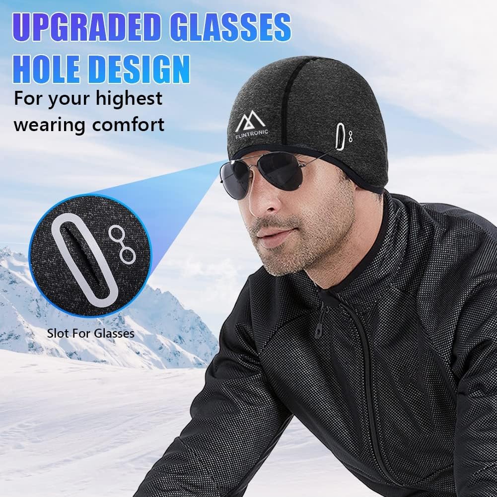 Flintronic Berretto Sottocasco Invernale da Ciclismo, Cappello da Bici Unisex per Uomo e Donna, per Sci, Corsa e Pattinaggio