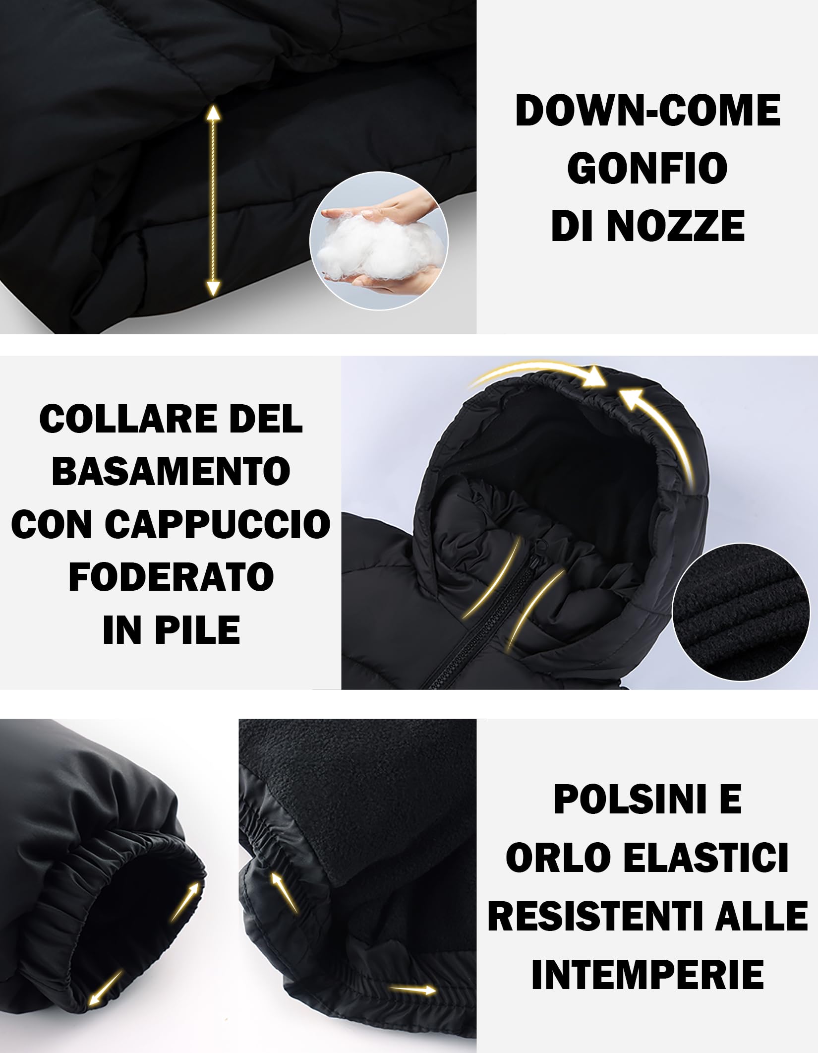 maoo garden Piumino Pesante Imbottita Inverno Cappotto Bambina e Ragazza Foderata in pile Spesso Resistente all'acqua
