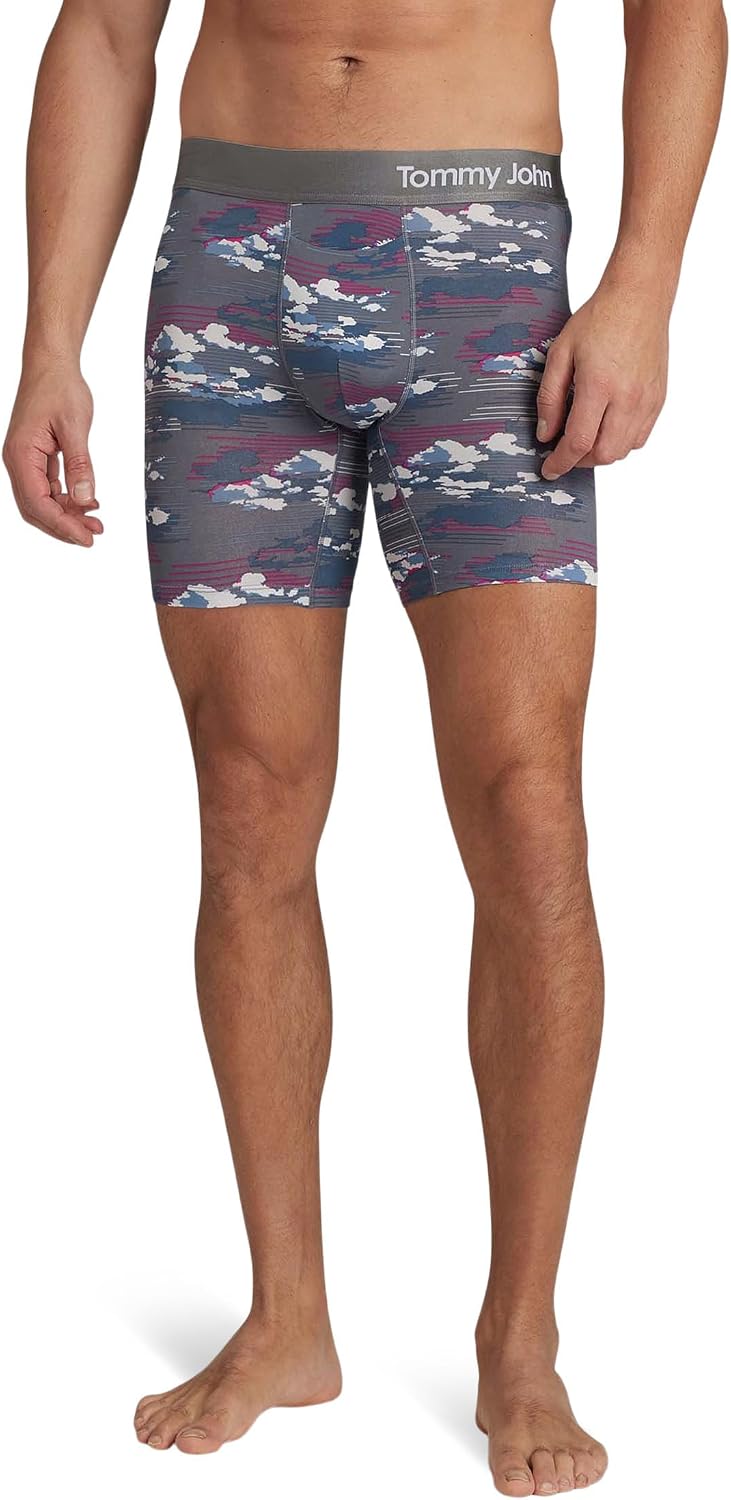 Tommy John Men’s Trunk 6" Underwear - Supima Cool Cotton Boxers with Supportive Contour Pouch - Cool, Dry Pima Cotton Blend