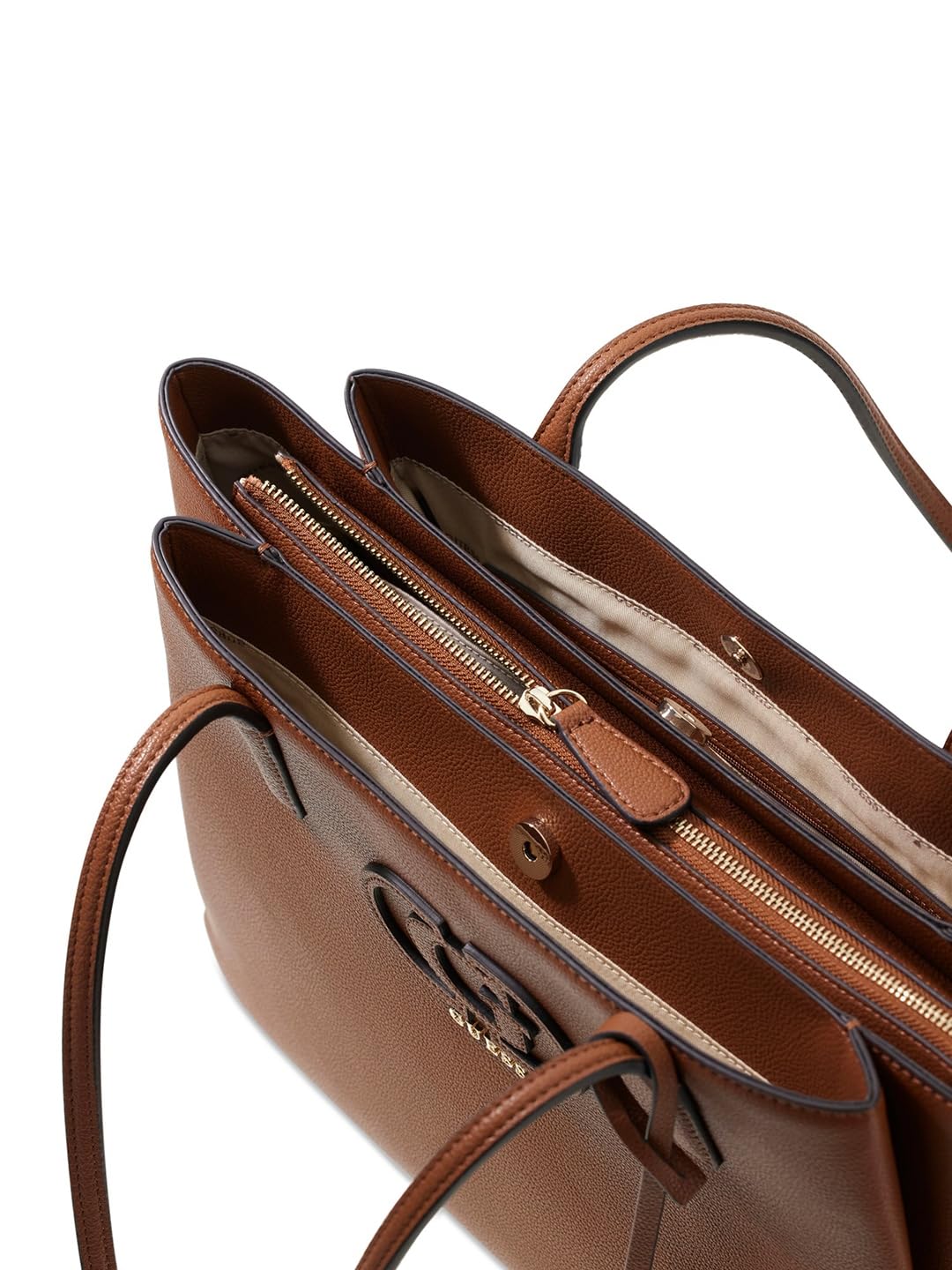 GUESS borsa a tracolla laptop bag con scomparto per laptop Isola Multi Compartment Tote Cognac marrone