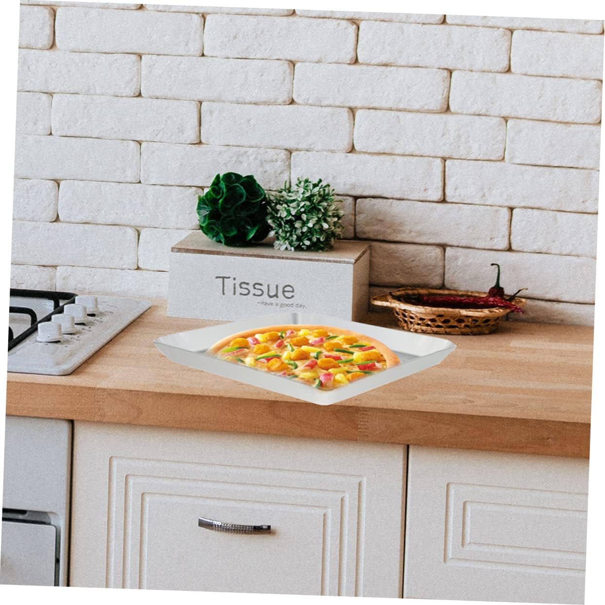 PRETYZOOM 1pc Pizza Pan Pizza Cooking Plate Baking Plates Tray Baking Pans Bread Loaf Pans for Oven Bakery Serving Pan Serving Tray Pan Aluminum Alloy Silver