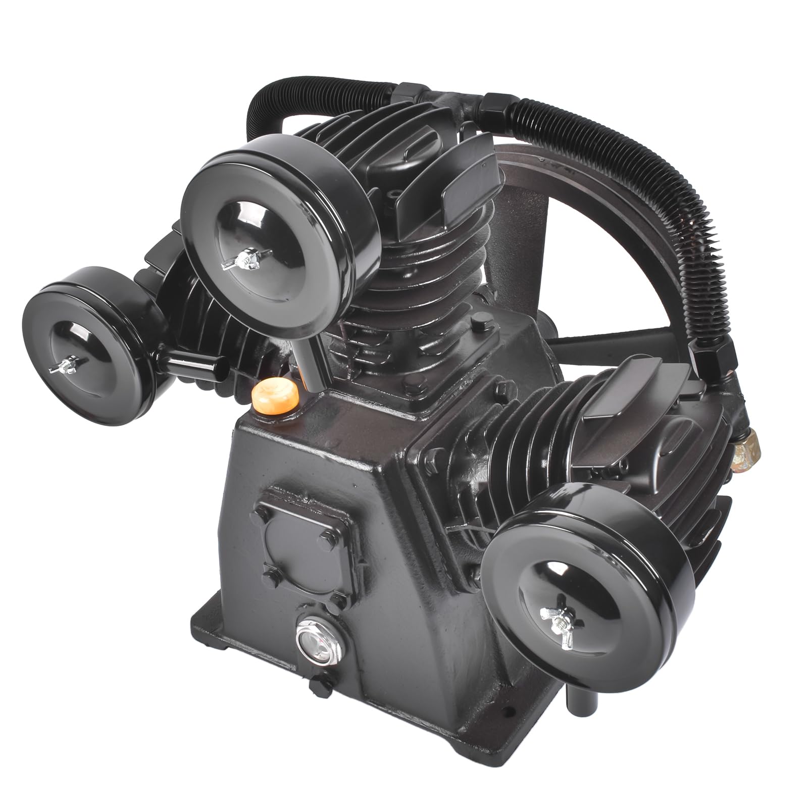 Photo 1 of 5 HP Air Compressor Pump Head Single Stage 3 Cylinder 22 CFM 140 PSI Max