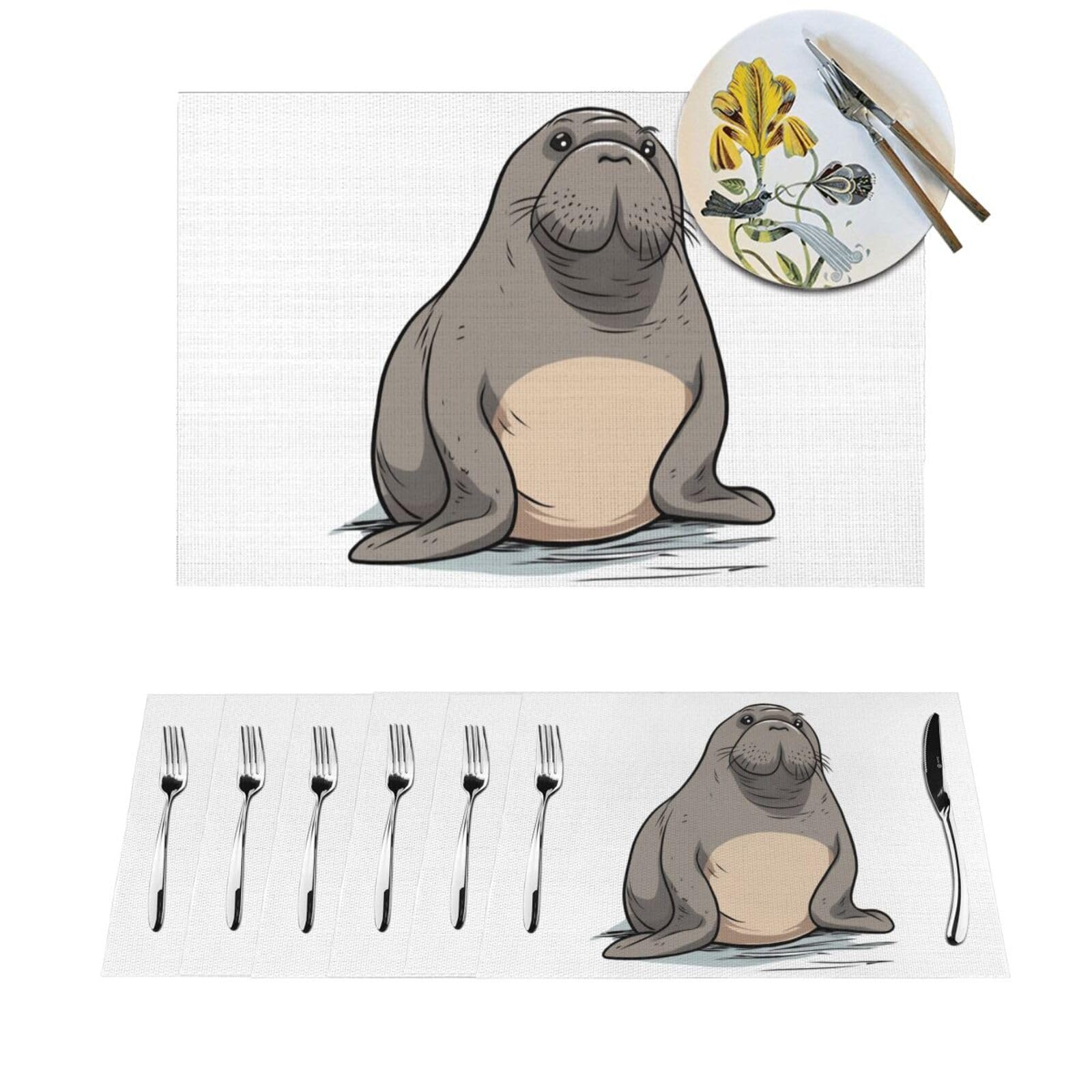 Sets de table de cuisine durables 45,7x30,5cm en PVC