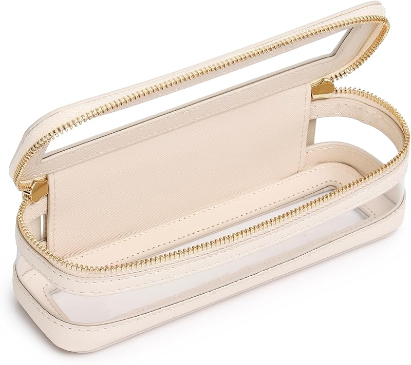 Necessaire transparente para pincéis de maquiagem LOFOWN A2/Beige SLIM-1, 1 unidade