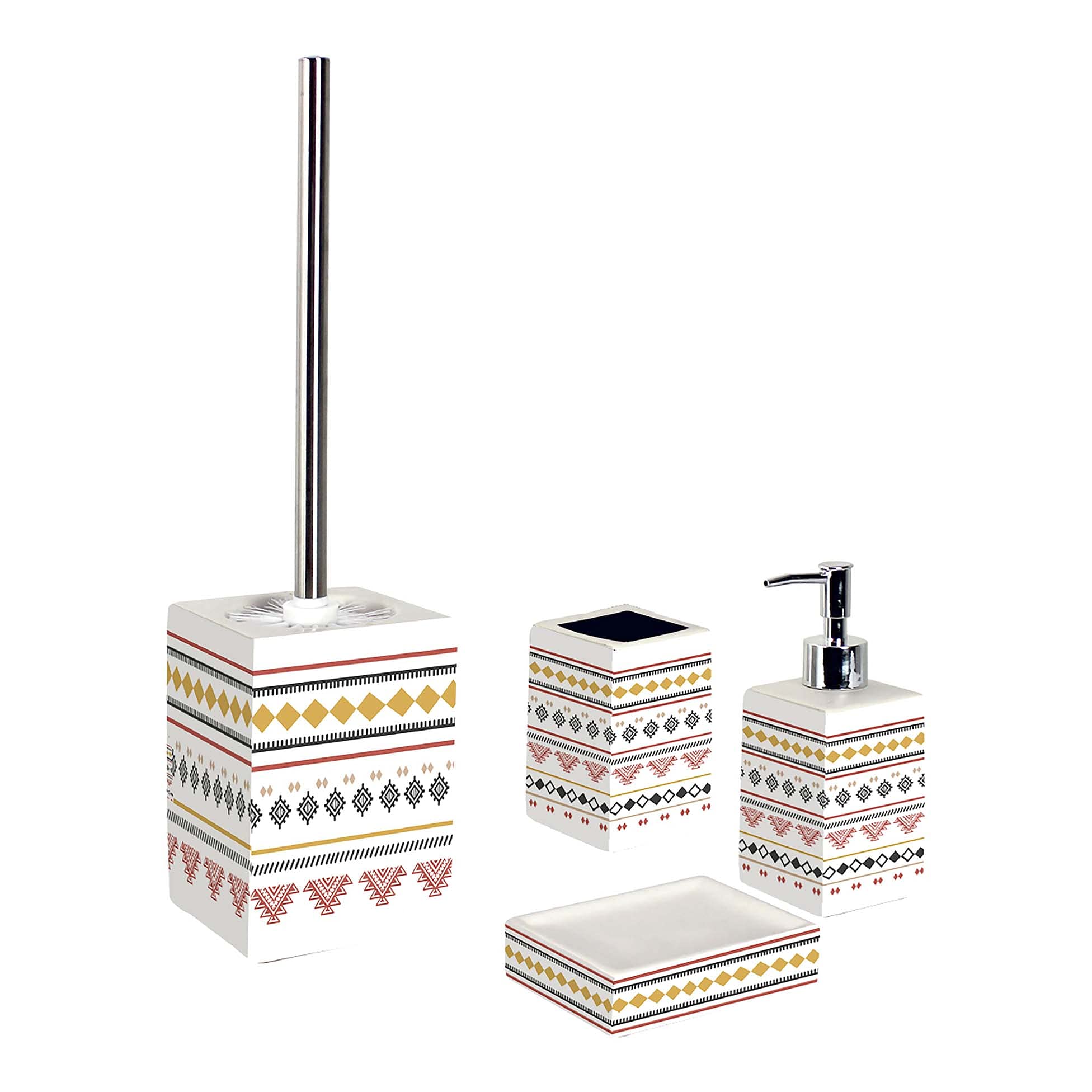 Douceur d'Intérieur Soap Dispenser Soft Touch Effect 7 x 7 x 17.5 cm Rose Poudré