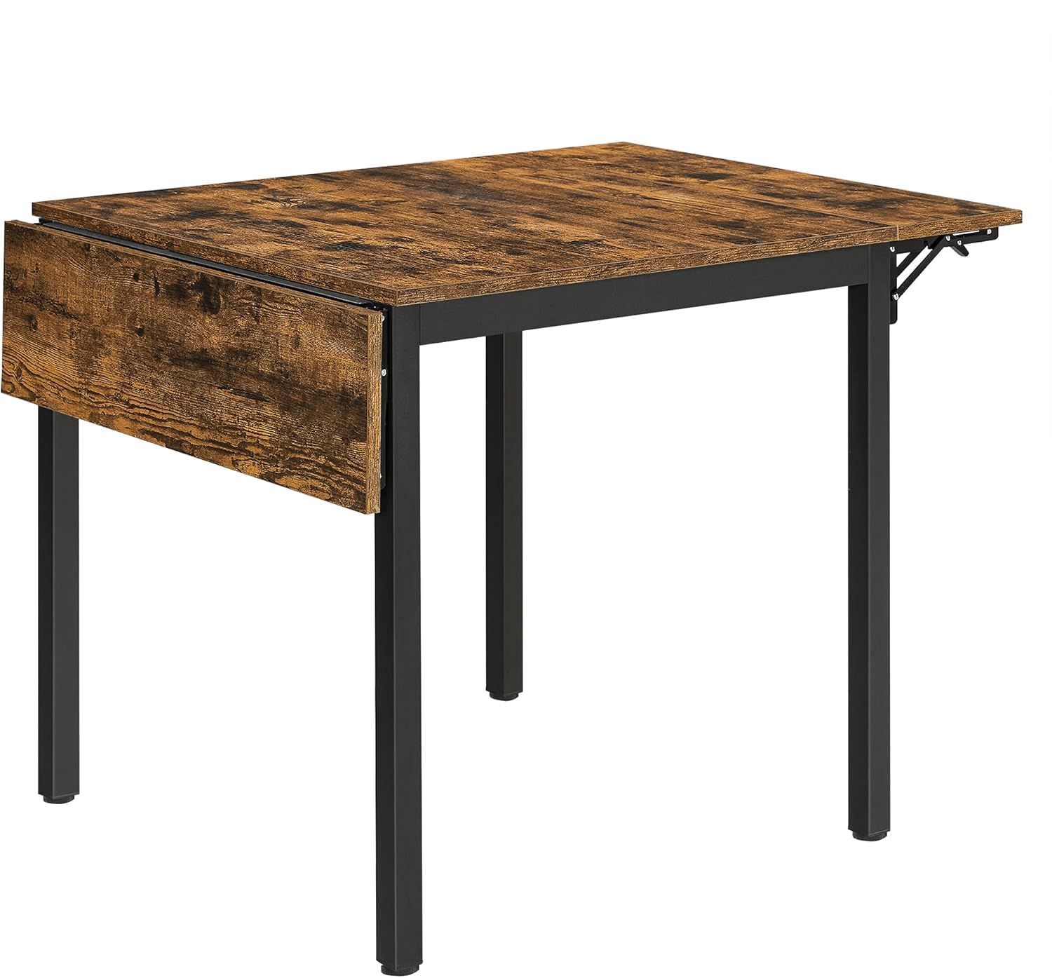 46899 Folding Dining Table, Drop Leaf Extendable, for Small Spaces, Seats 2-4 People, Industrial, 33.3 x 30.7 x 30 Inches, Black-image-17