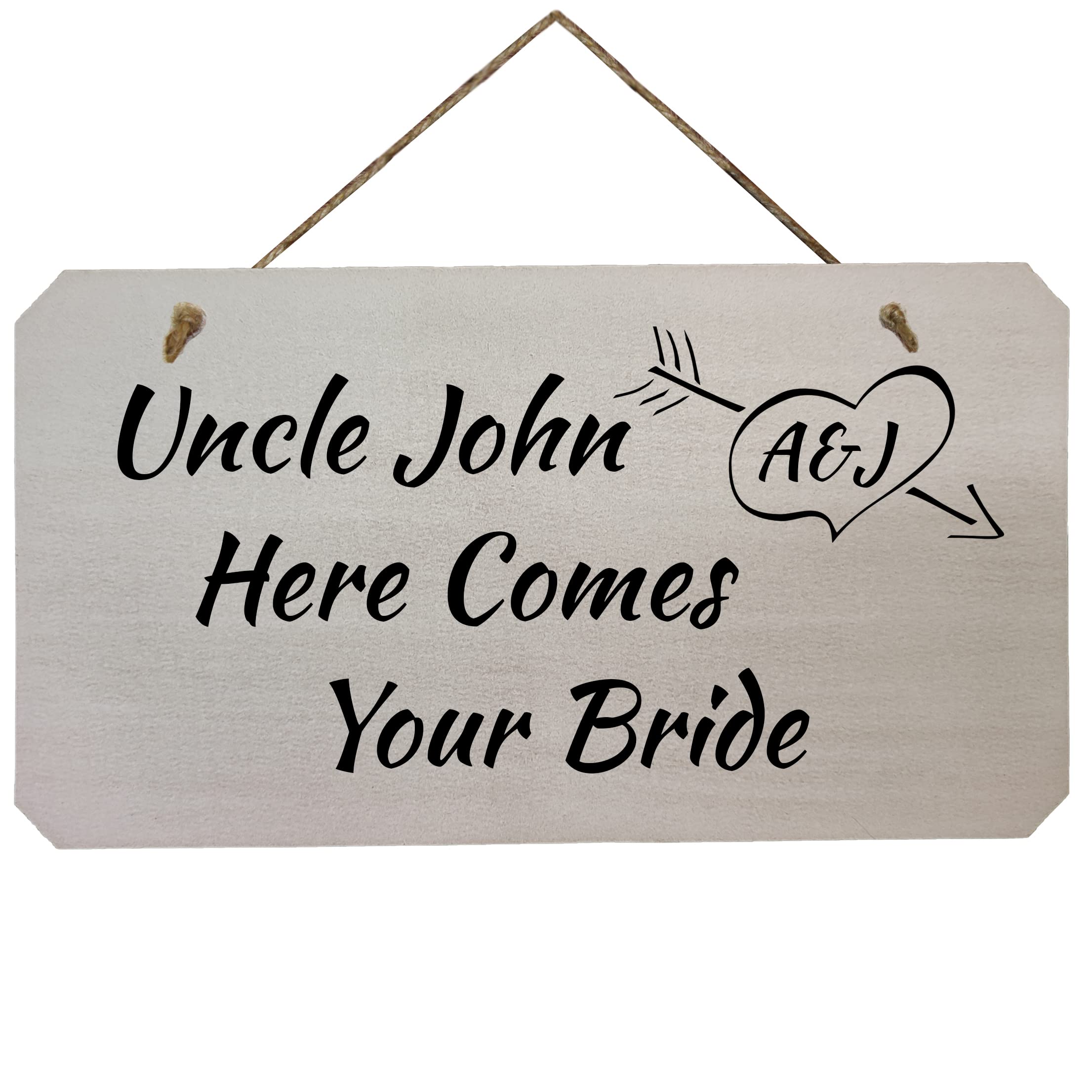 Uncle Here Comes Your Bride, Wedding Page Boy Sign