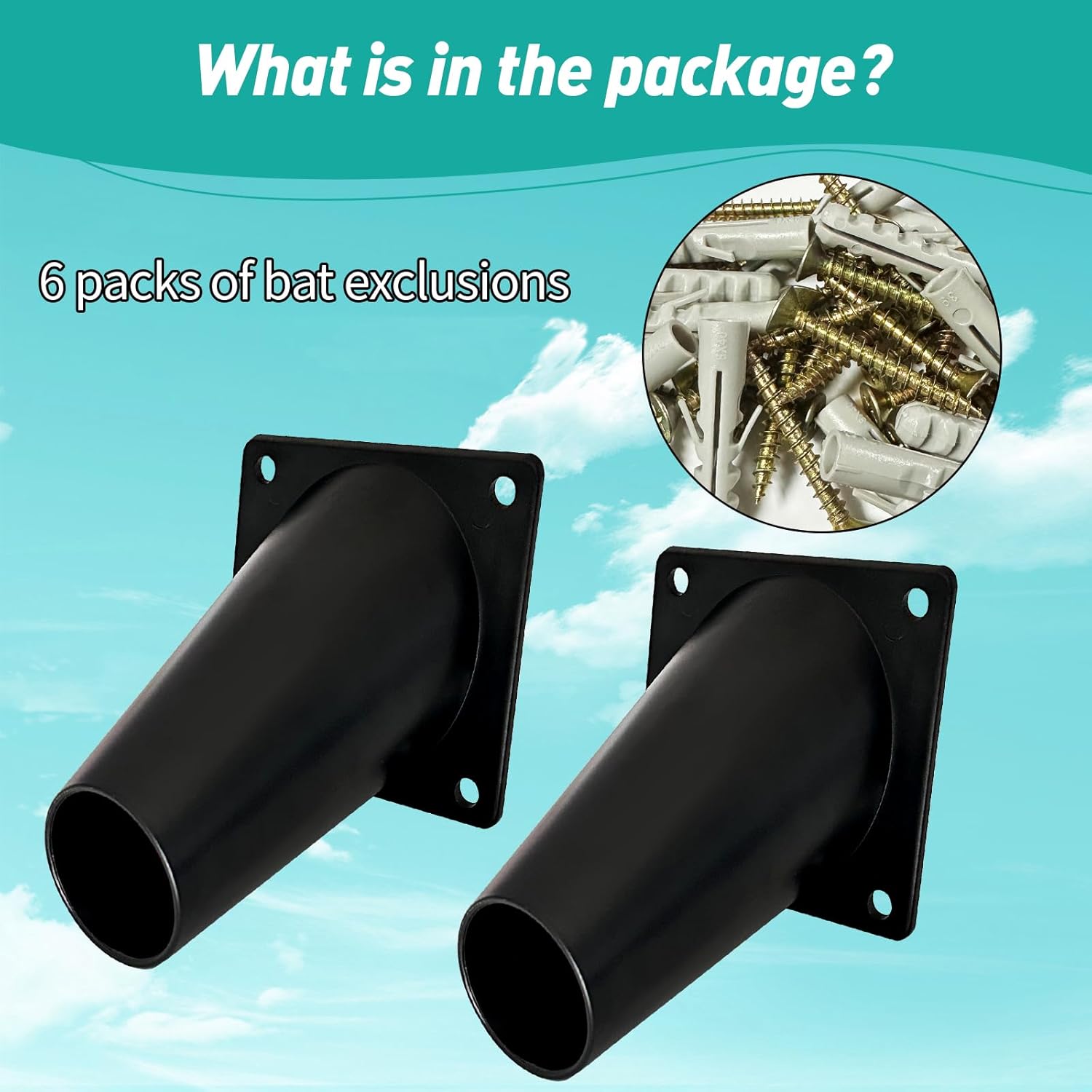 6 Pack Bat Exclusion-One Way Bat Door ， Reusable Tool for Remove Roof Noises,Safe & Effective Bat Catcher for Commercial & Residential Use